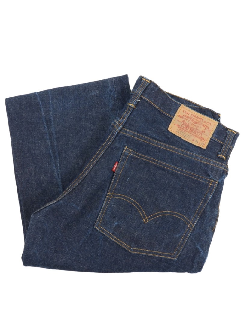 70's Levi's 517 シングル デニムパンツ 濃紺 表記(34ｘ32) スレーキスタンプ