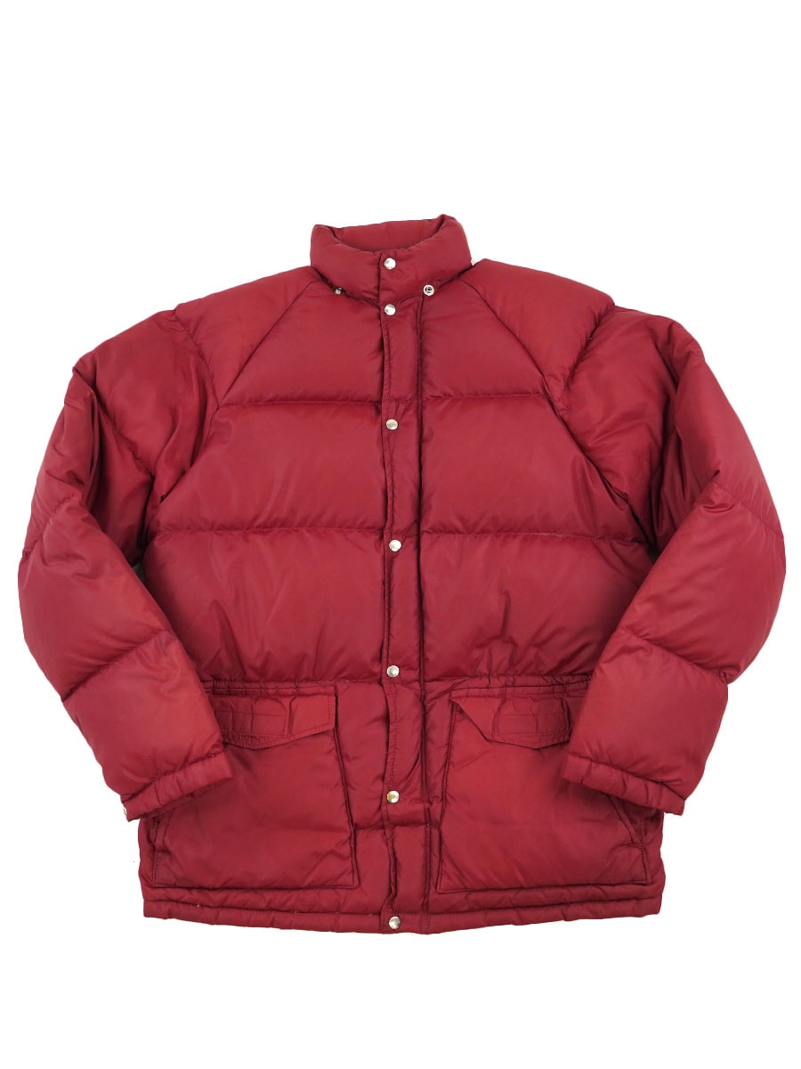 70's SIERRADESIGNS 2ポケ ダウンJKT マルーン 表記(M) 小ボタン