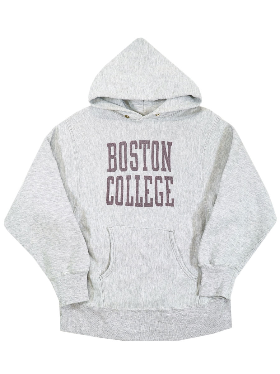 80's プリントタグ チャンピオンRWパーカ ''BOSTON UNIVERSITY'' 染み込み 表記(M) USA製