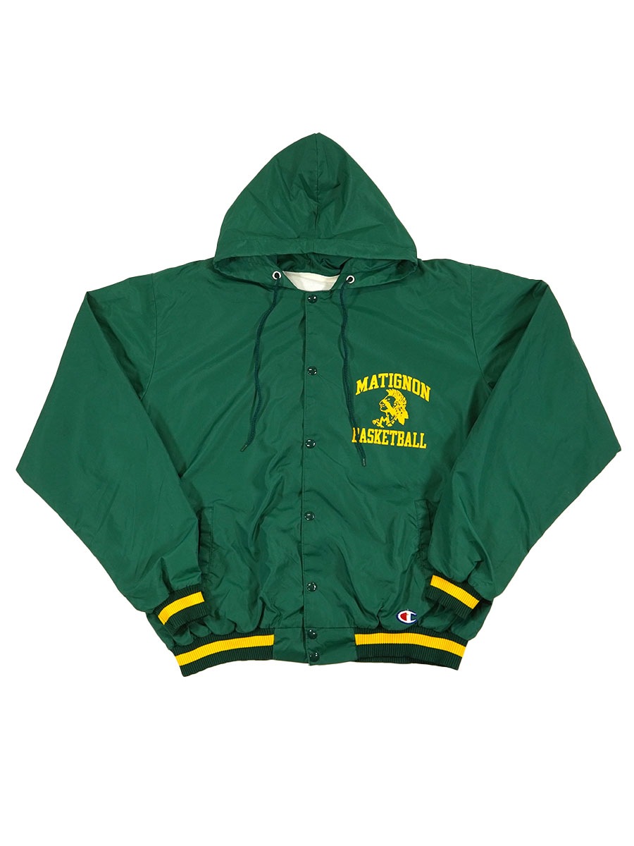 90's チャンピオン ''MATIGNON BASKETBALL'' フード付き ナイロンジャケット 表記（XXL） USA製