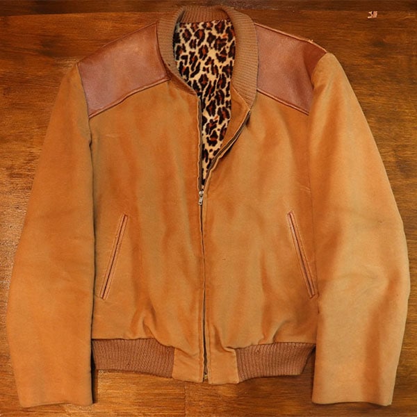 1960s SUEDE X ANIMAL JACKET , Size L