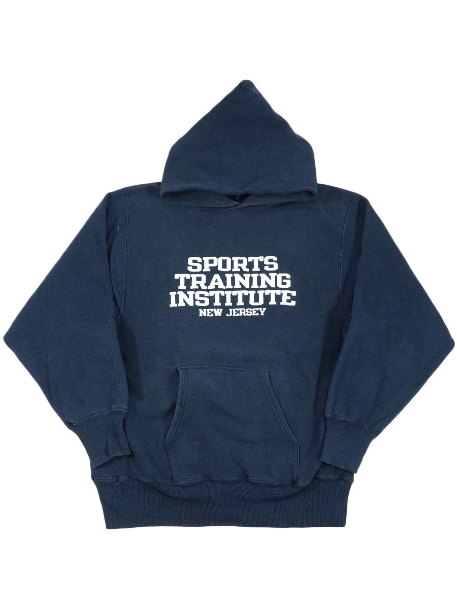 90's 刺繍タグ チャンピオンRWパーカ ''SPORTS TRAINING INSTITUTE'' 4段プリント 表記(XL)
