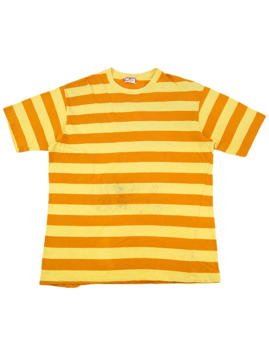 50's McGREGOR クリームイエロー×オレンジ ボーダーTシャツ