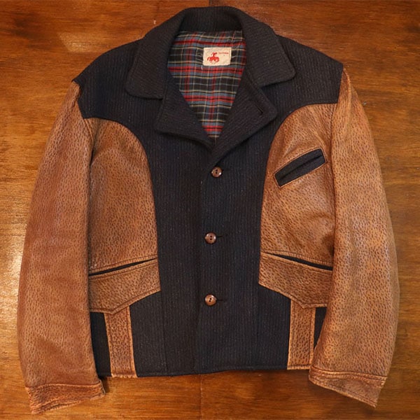 1940s WOOL x LEATHER JACKET , Size 40 | SOLD OUT