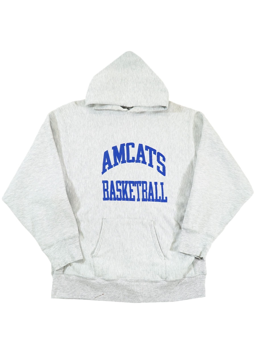 80's プリントタグ チャンピオンRWパーカ ''AMCATS BASKETBALL'' 表記(XXL) USA製