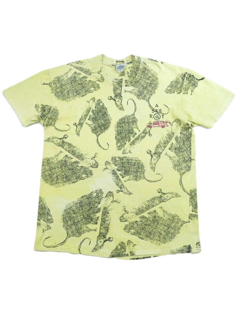 90's JIMMY'Z ''SK8RAT'' オールオーバープリント Tシャツ 表記(L/XL
