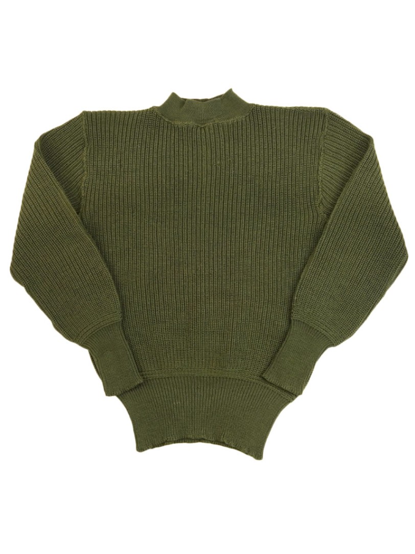 40's U.S.NAVY ハイネックデッキセーター オリーブドラブ 実寸(L位)