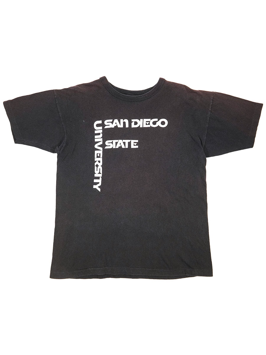 70's バータグ チャンピオン 100%コットン ''SAN DIEGO STATE UNIVERSITY'' Tシャツ 表記(XL)