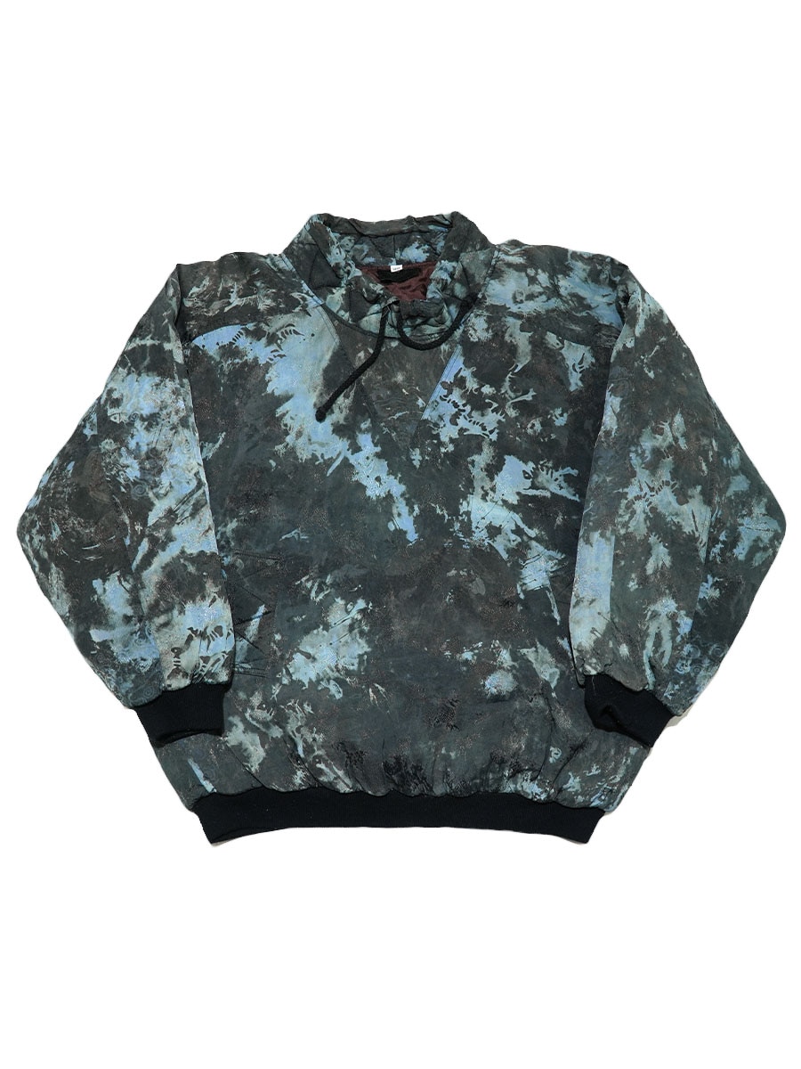 90's～ SPLASH マーブルパターン ナイロンプルオーバー 表記(FREE SIZE)