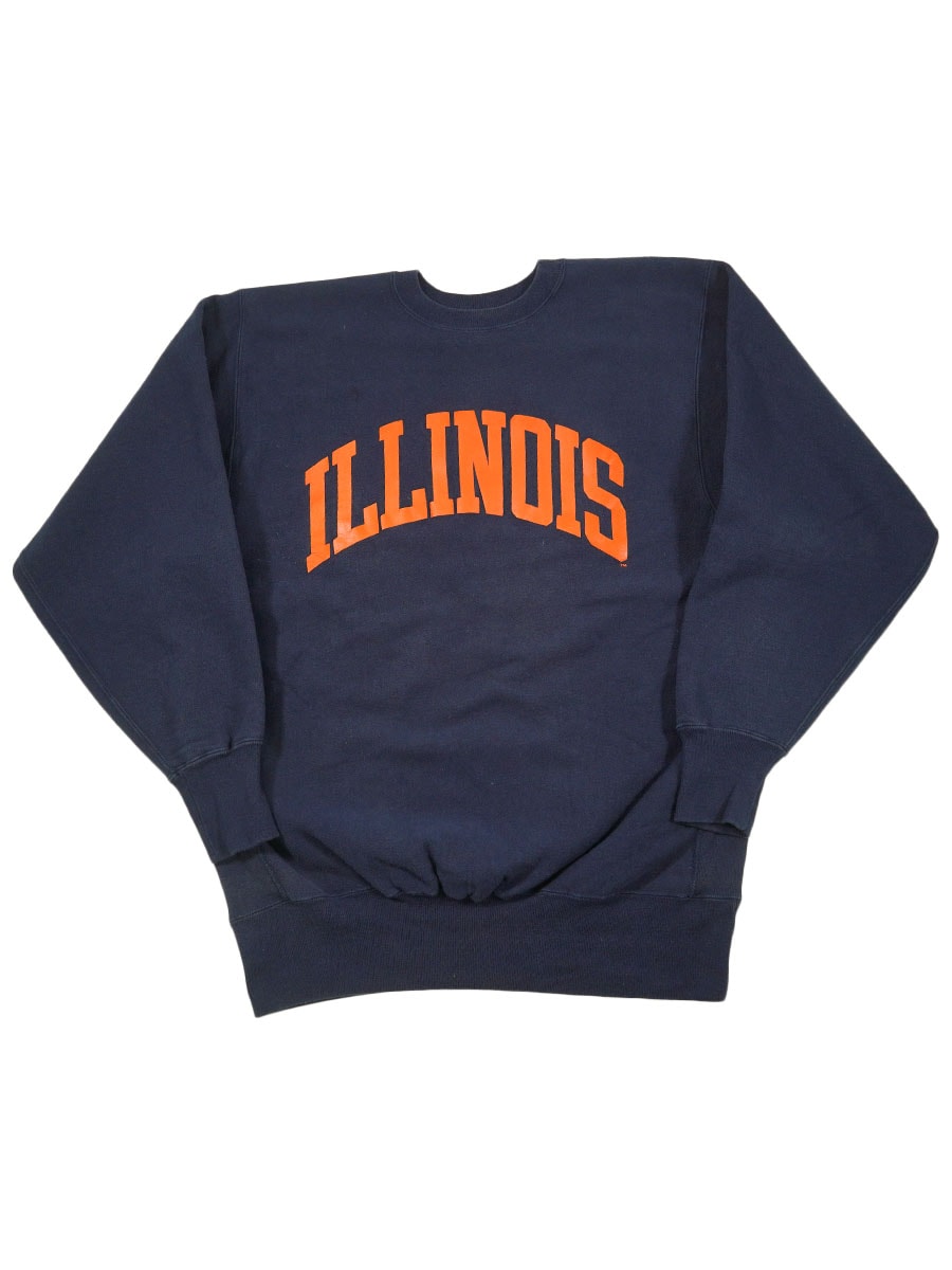 90's 刺繍タグ チャンピオンRW ''ILLINOIS'' ネイビー 表記(XXXL) USA製