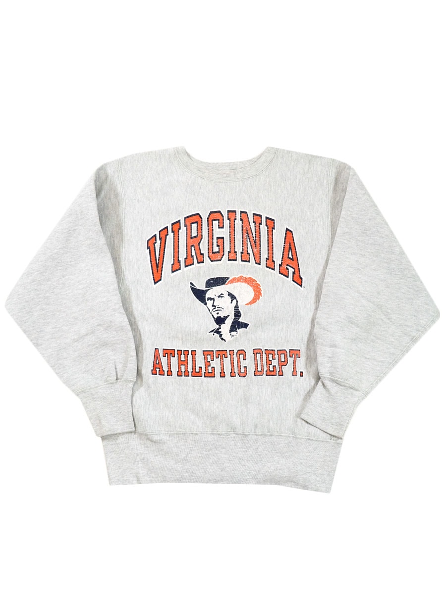 90's 刺繍タグ チャンピオンRW ''VIRGINIA ATHLETIC DEPT.'' 3段プリント 表記(M) USA製