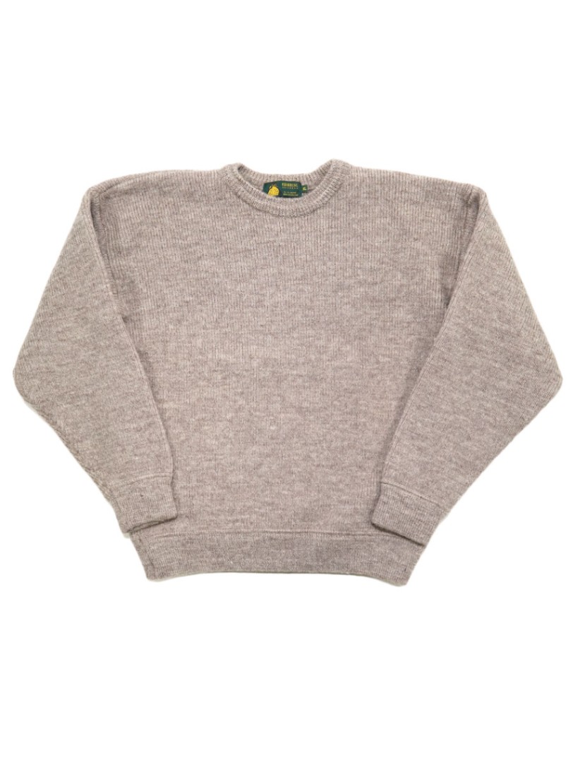 ENGLAND製 PEREGRINE 100%ウール ニットセーター ベージュ 表記(XL)