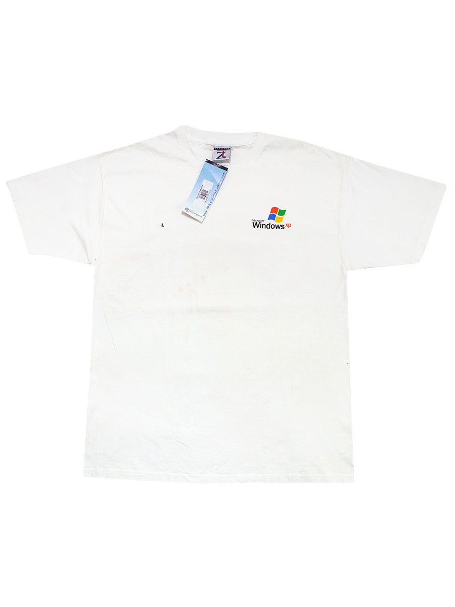00's JERZEES ''Windows XP'' プリントTシャツ ホワイト 表記(L) DEAD