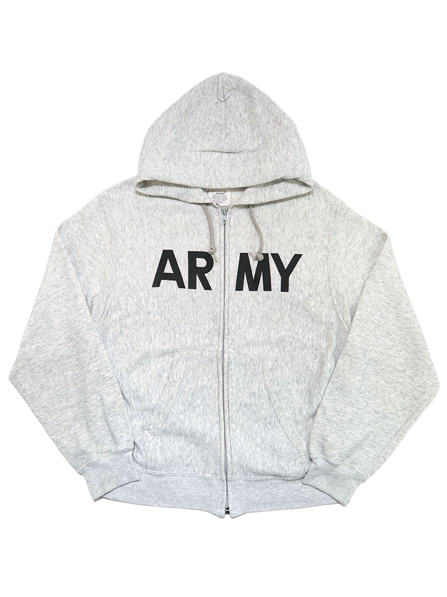 94's U.S.ARMY フルジップ スウェットパーカ グレー 表記(M)
