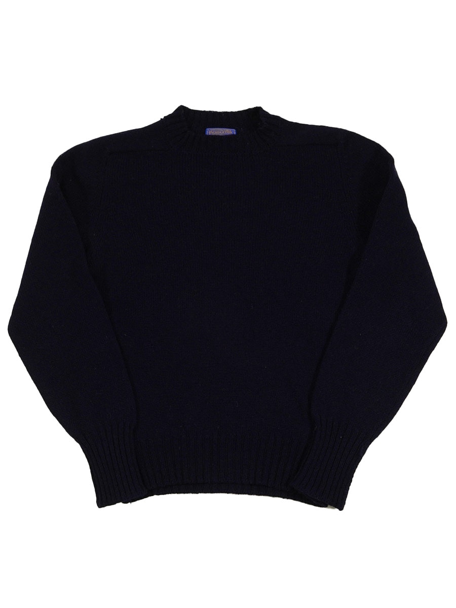 70's PENDLETON シェットランドウールセーター ネイビー 表記(M)