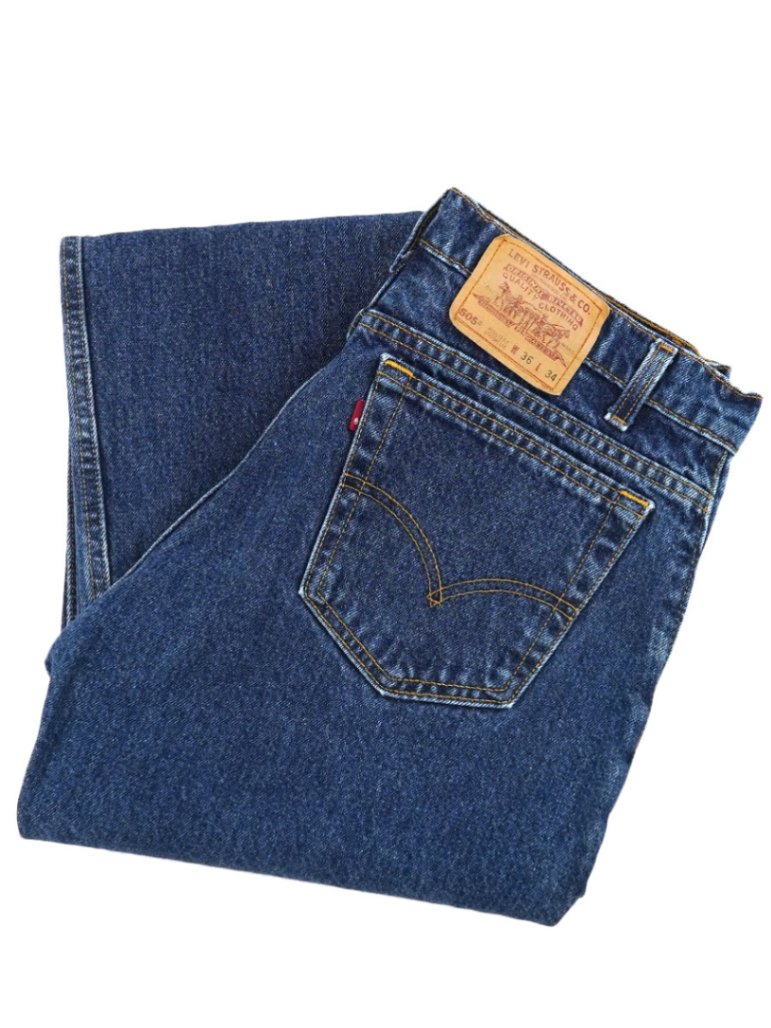 90's Levi's 505 デニムパンツ 美ブルー 表記(36x34) USA製 Ⓡマークのみ赤タブ
