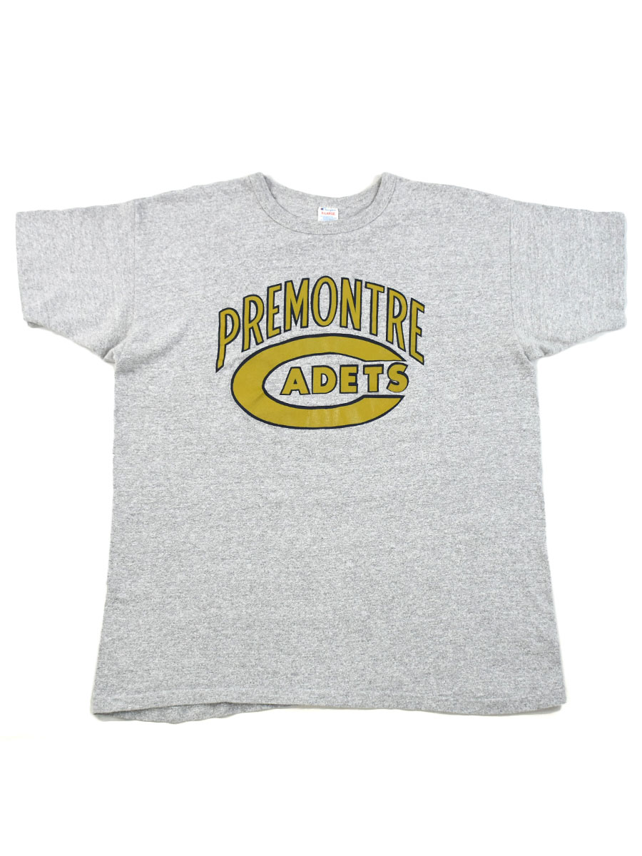 80's トリコタグ チャンピオン ''PREMONTRE CADETS'' 霜降りTシャツ 表記(XL)