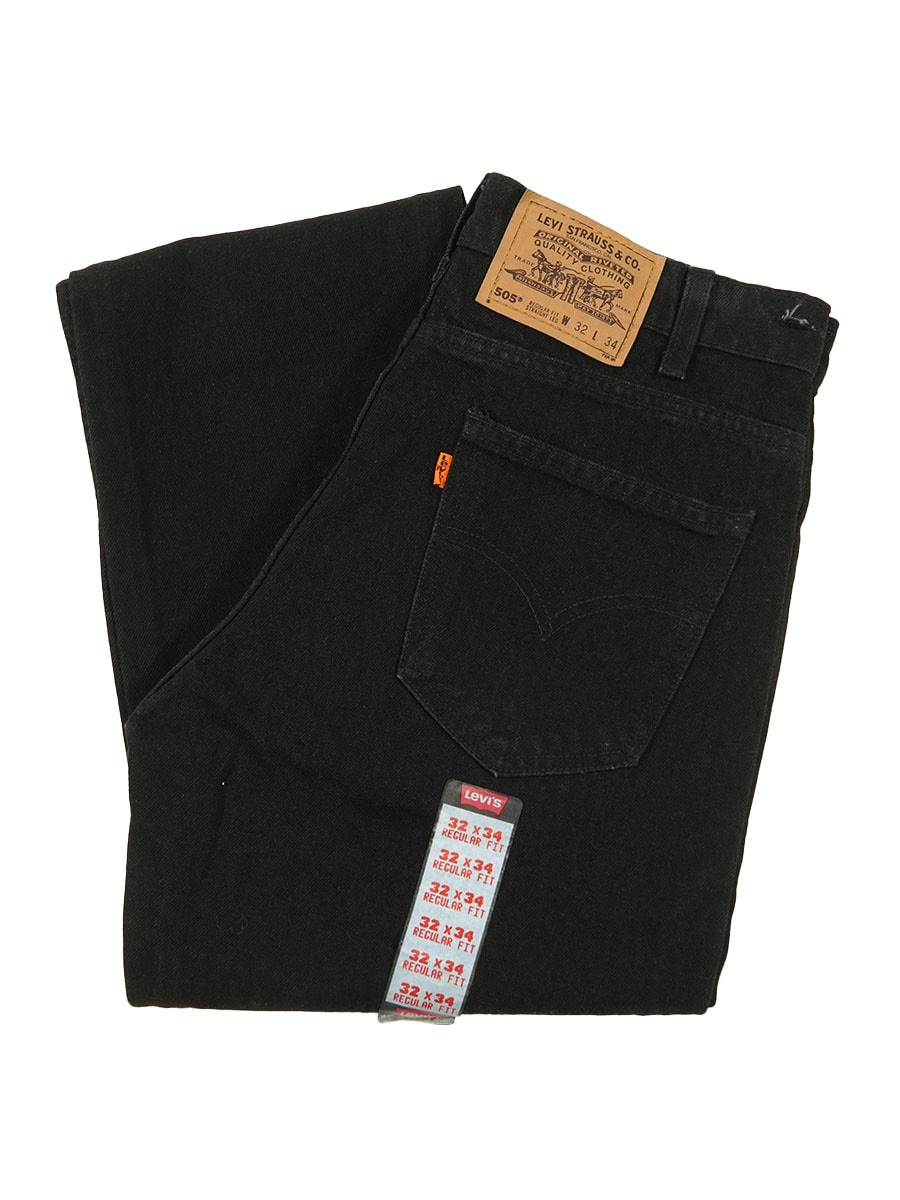Levi's 505 ブラックデニムパンツ 34-32 93年USA Levi's 505 34×32