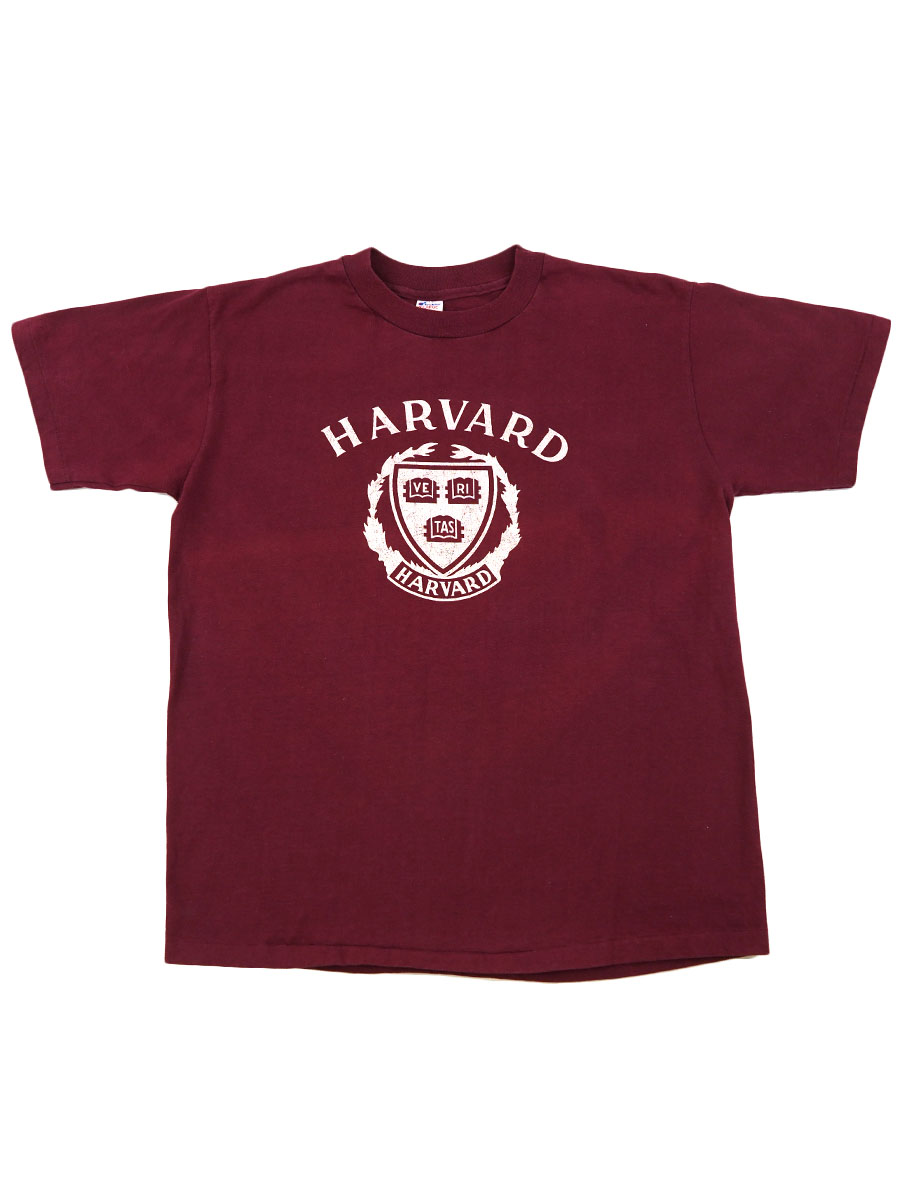 80's トリコタグ チャンピオン ''HARVARD'' 100%コットンTシャツ 表記(XL)