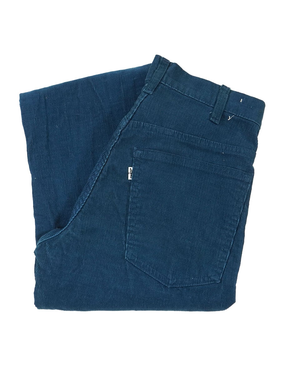 70's～ Levi's 646 コーデュロイパンツ ブルーグレー 実寸(29x28位)
