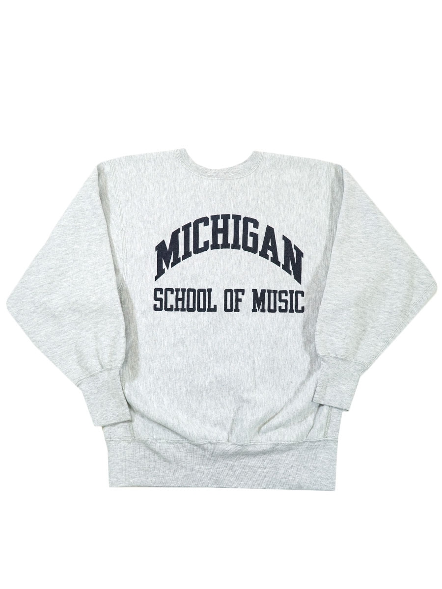 90's 刺繍タグ チャンピオンRW ''MICHIGAN SCHOOL OF MUSIC'' 染み込み 表記(XL) USA製