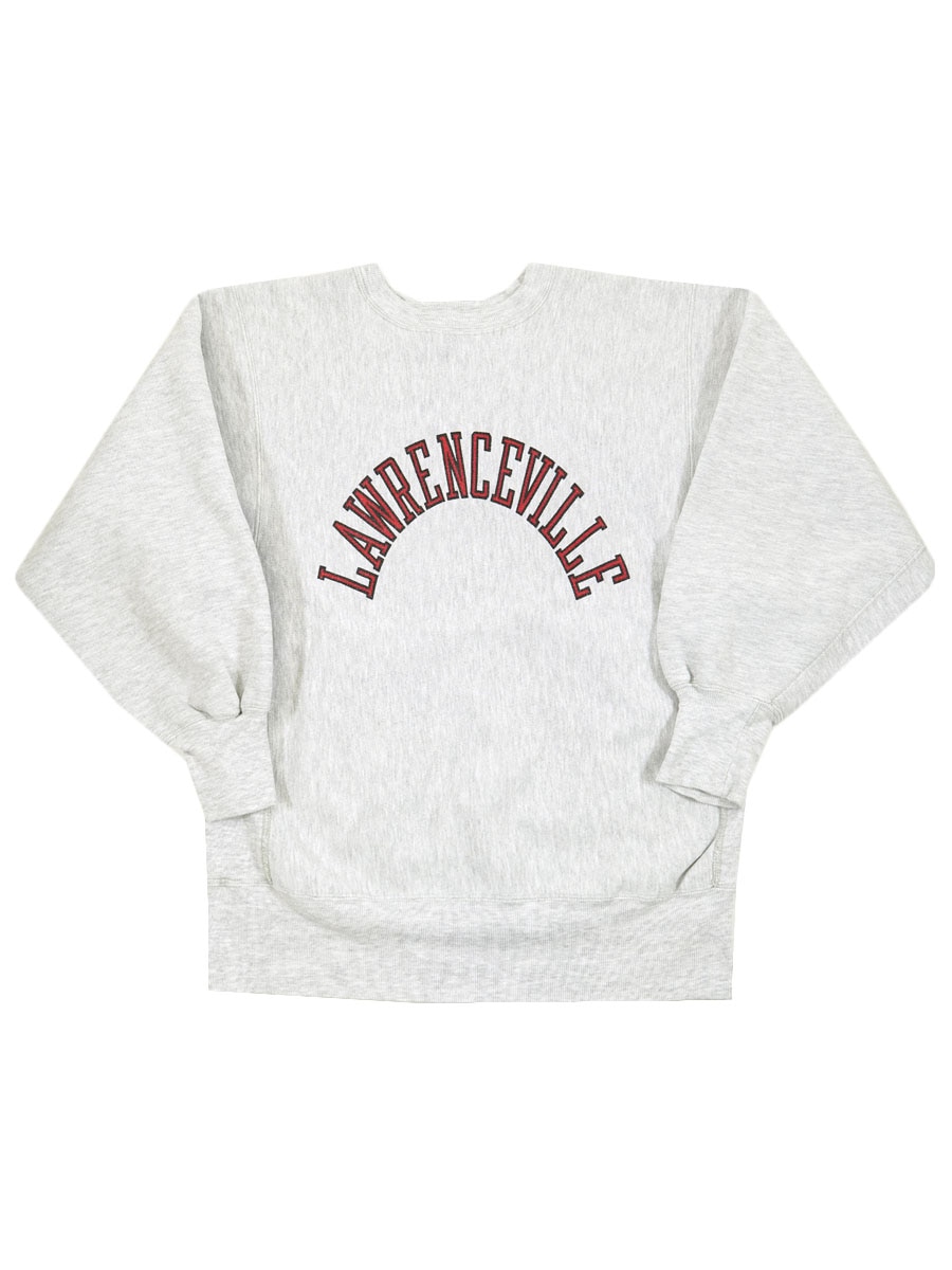 90's 刺繍タグ チャンピオンRW ''LAWRENCEBILLE'' 染み込み 表記(L) USA製