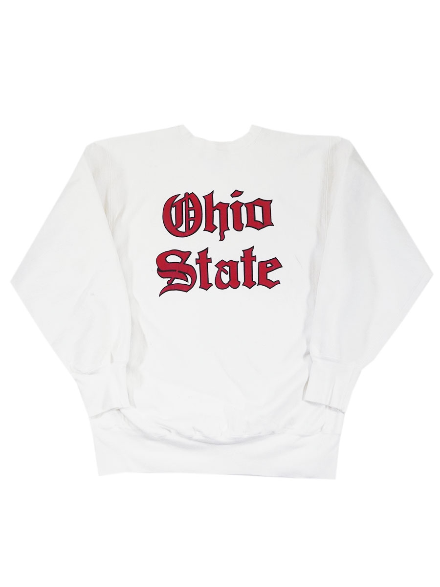 80's プリントタグ チャンピオンRW ''Ohio State'' ホワイト 表記(XXL) USA製