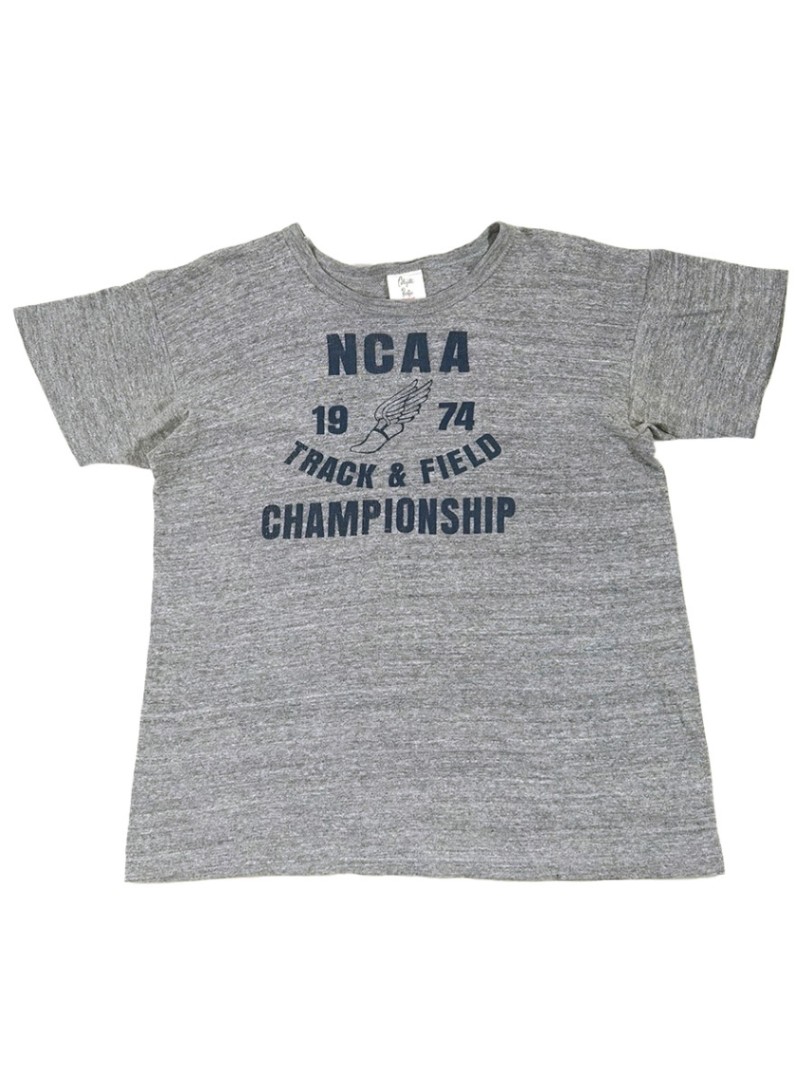 70's Colegiate Pacific ''NCAA'' 背面フロッキー ウィングフット 霜降り 4段プリント 表記(XL) USA製