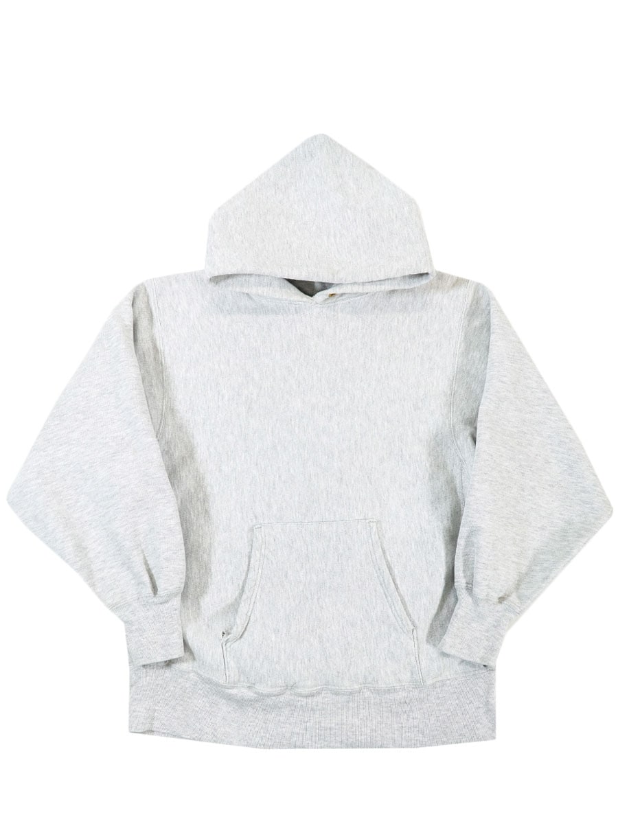 90's 刺繍タグ チャンピオンRWパーカ 無地グレー 目無し！ 表記(L) USA