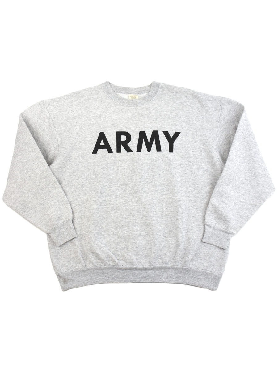 00's U.S.ARMY ''ARMY'' セットインスリーブスウェット グレー 表記(L)