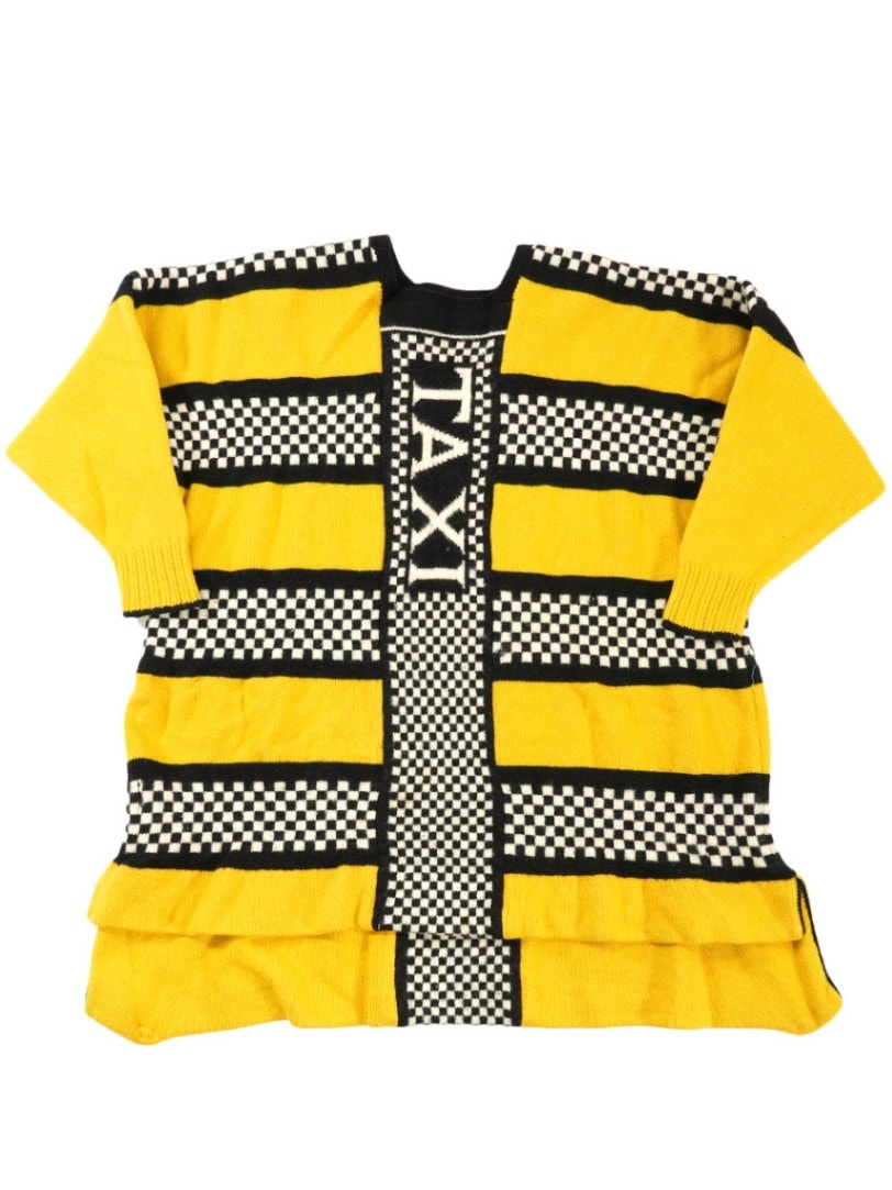 70's～ ''TAXI'' 柄編み ニットセーター 実寸(ML位)