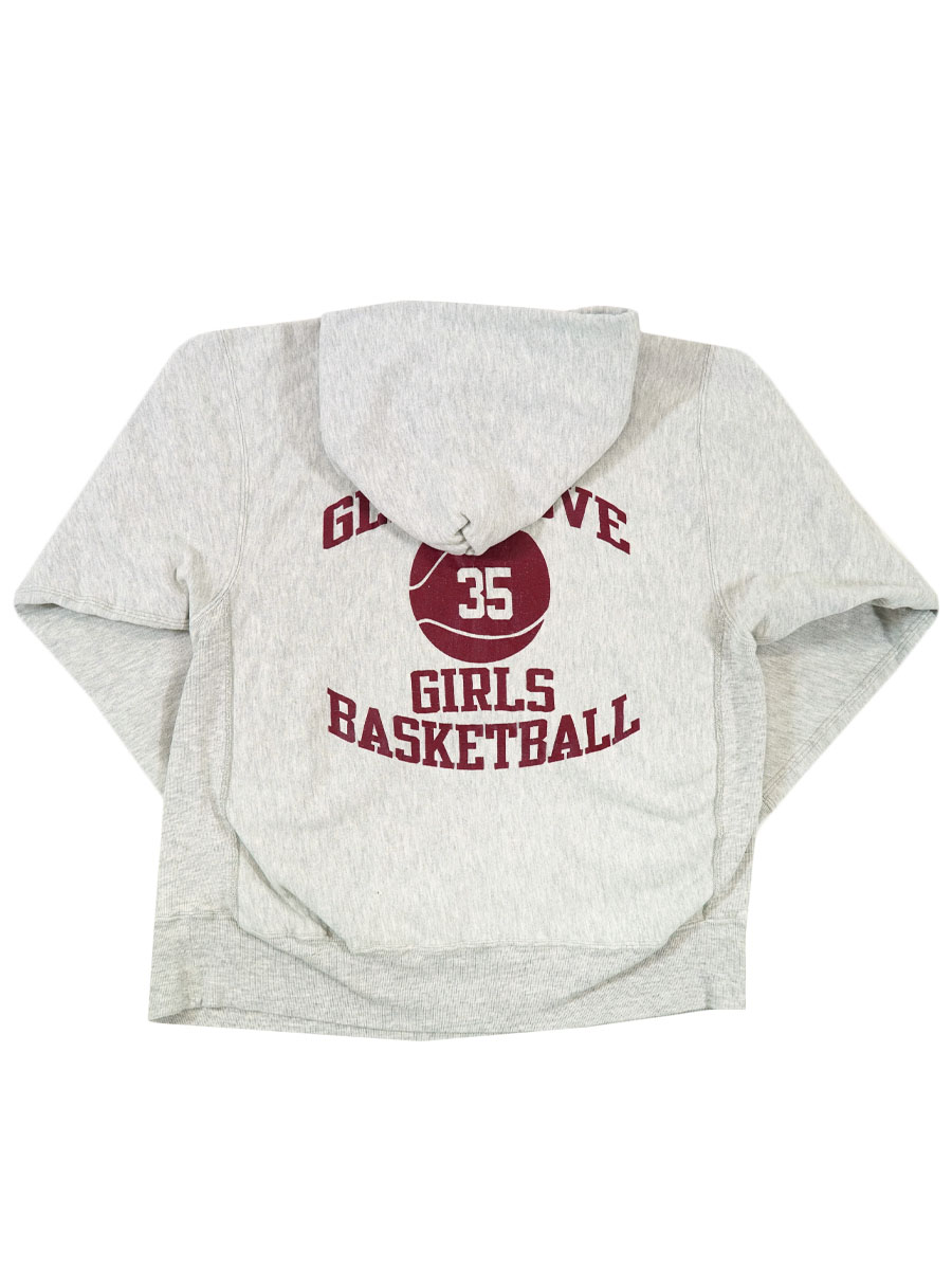 80's プリントタグ チャンピオンRWパーカ ''GLEN COVE 35'' 4段バック