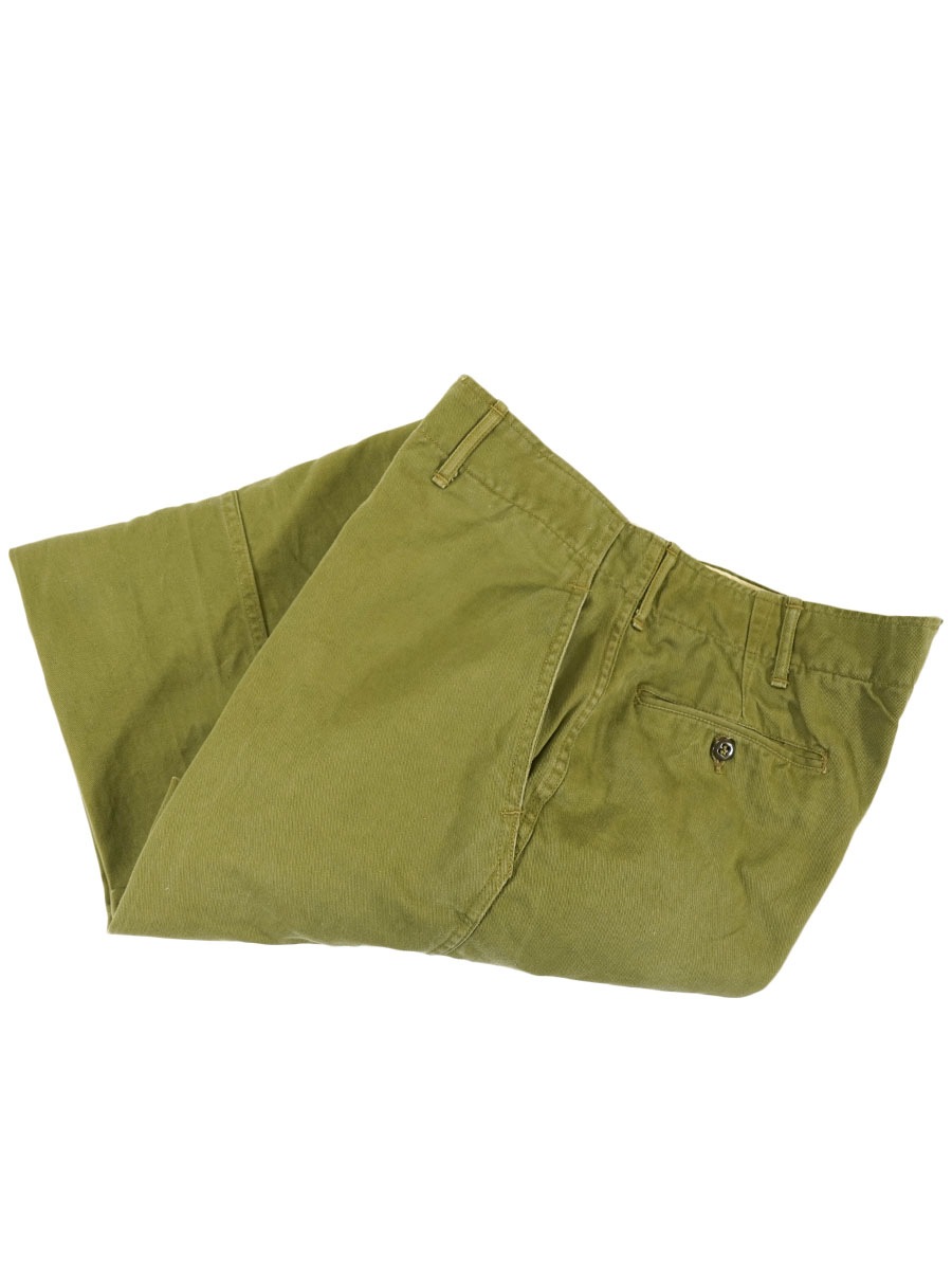50's BSA コットンチノパンツ オリーブ 実寸(33ｘ28位)