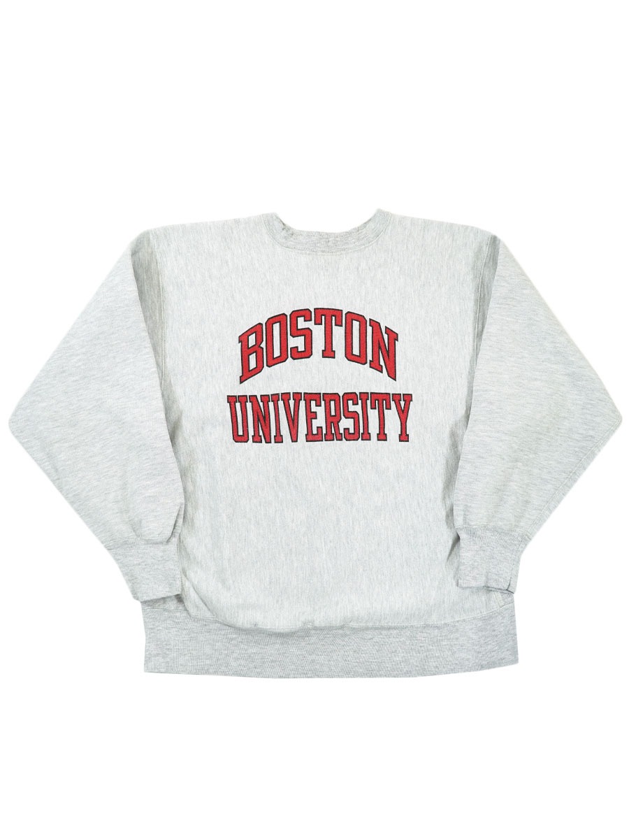 80's プリントタグ チャンピオンRW ''BOSTON UNIVERSITY'' 染み込み 表記(XL)