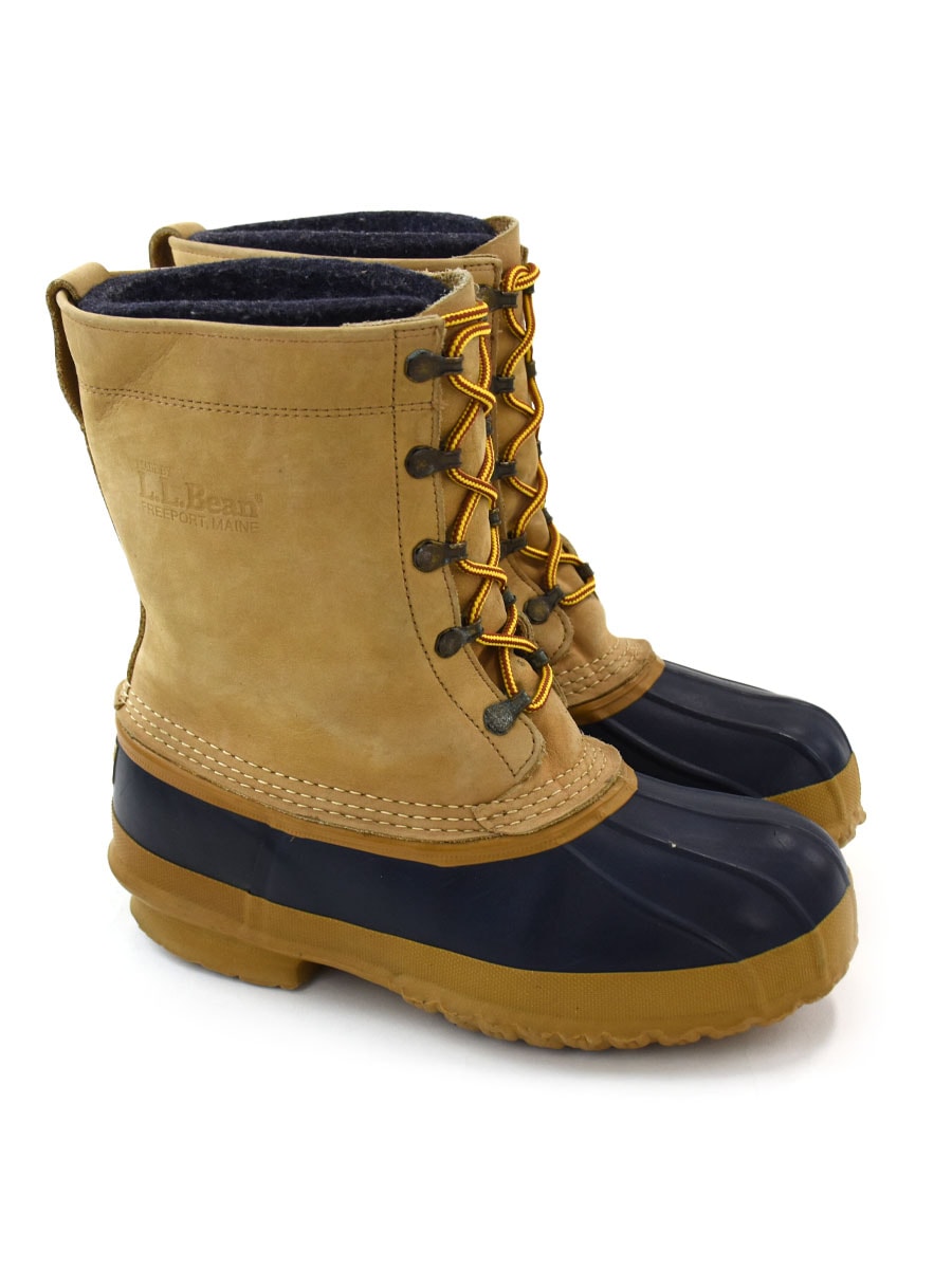USA製 L.L.Bean ブランケット付き ビーンブーツ キャメル 表記(8)