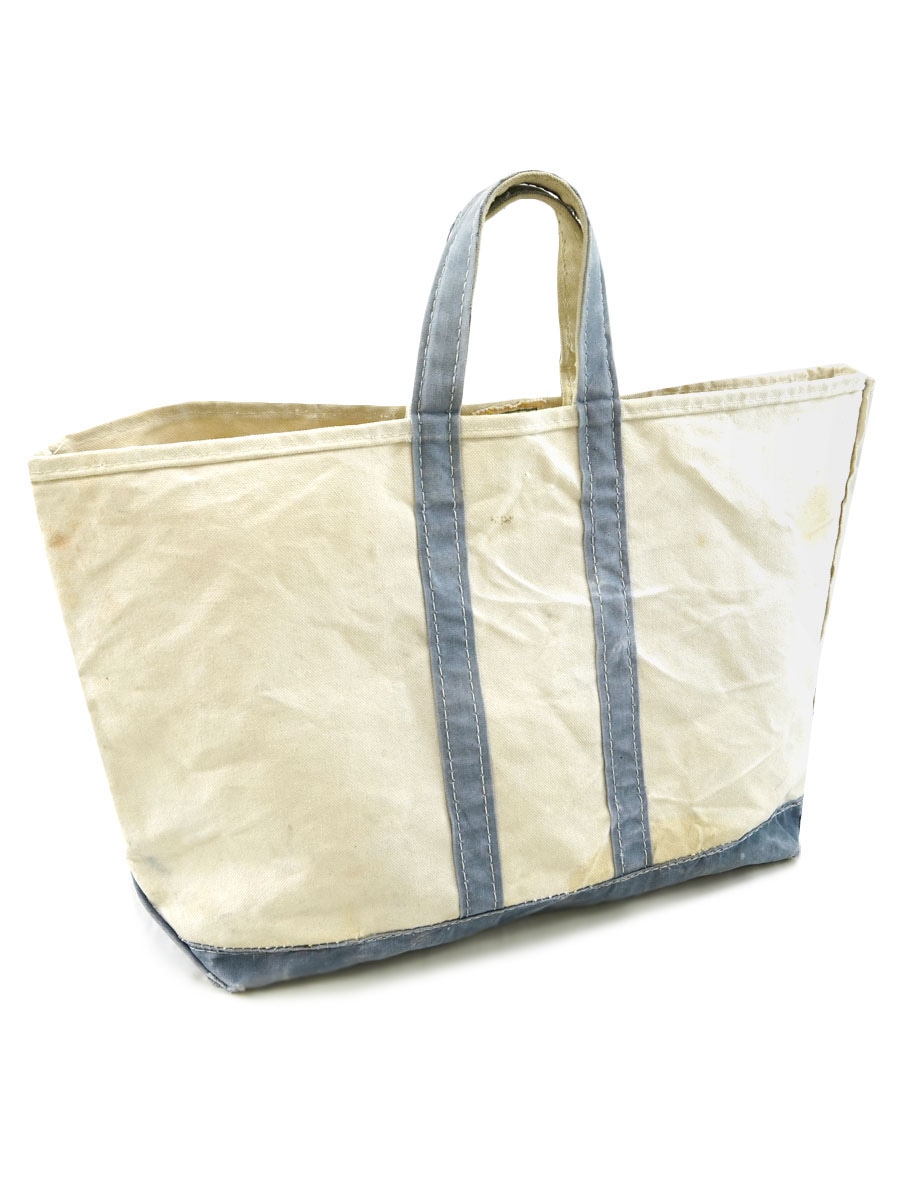 80's L.L.BEAN BOAT AND TOTE 生成り×褪せネイビー