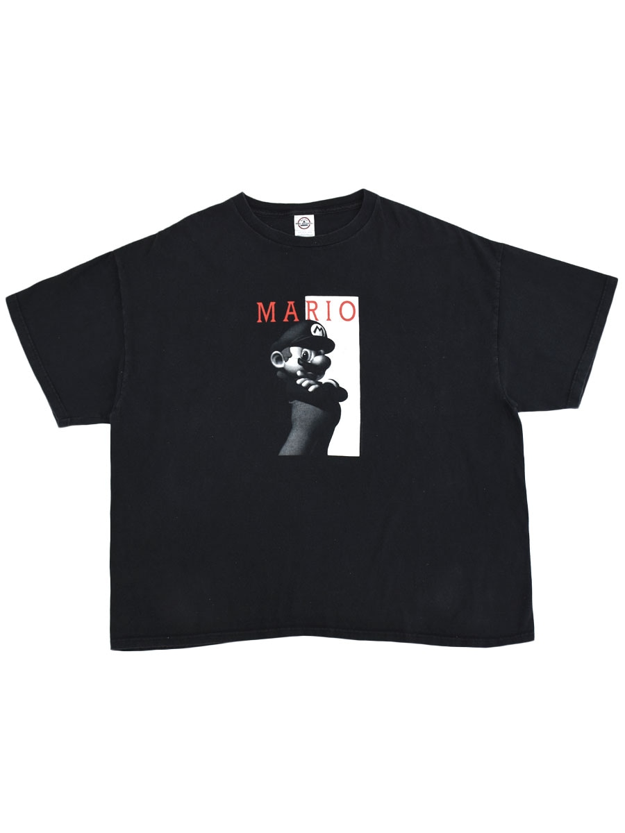 00's DELTA ''MARIO'' パロディTシャツ ブラック 表記(2XL)
