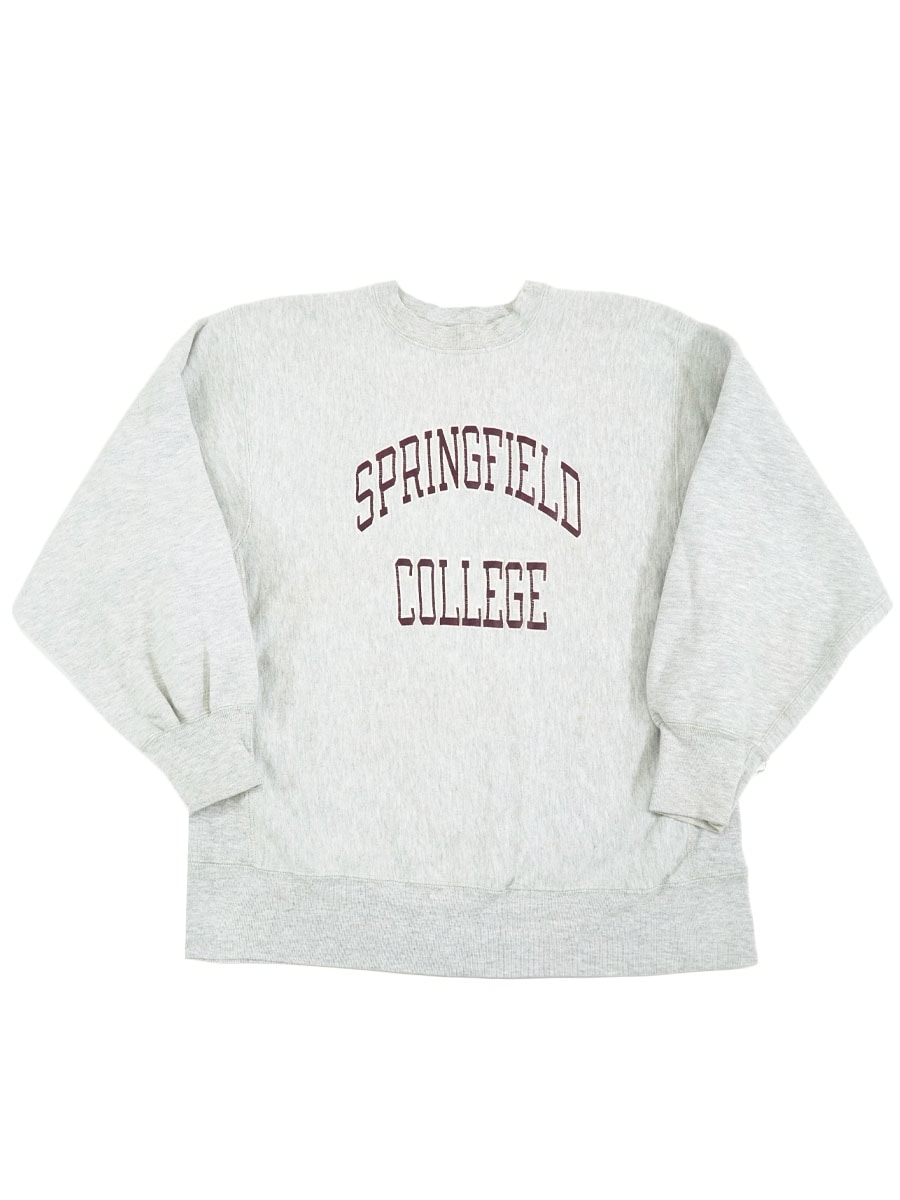 80's プリントタグ チャンピオンRW ''SPRINGFIELD COLLEGE'' 表記(XL)