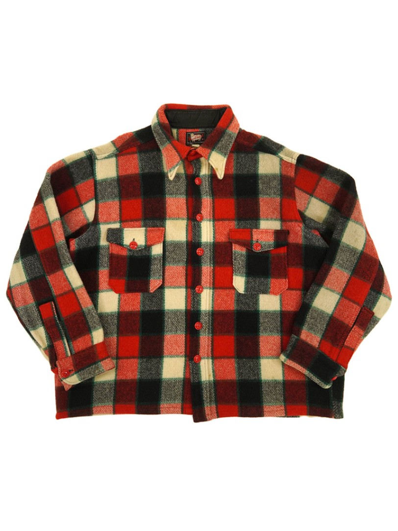 50's Woolrich 好配色チェック ウールCPOJKT 表記(18)