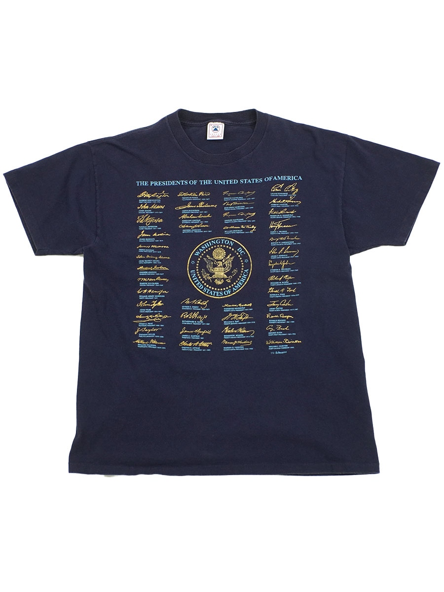00's DELTA ''THE PRESIDENTS OF THE UNITED STATES OF AMERICA'' プリントTシャツ 表記（L) USA製