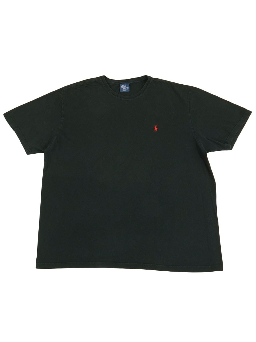 ラルフローレン ポニーマーク刺繍 100%コットンTシャツ 黒 表記(XL)