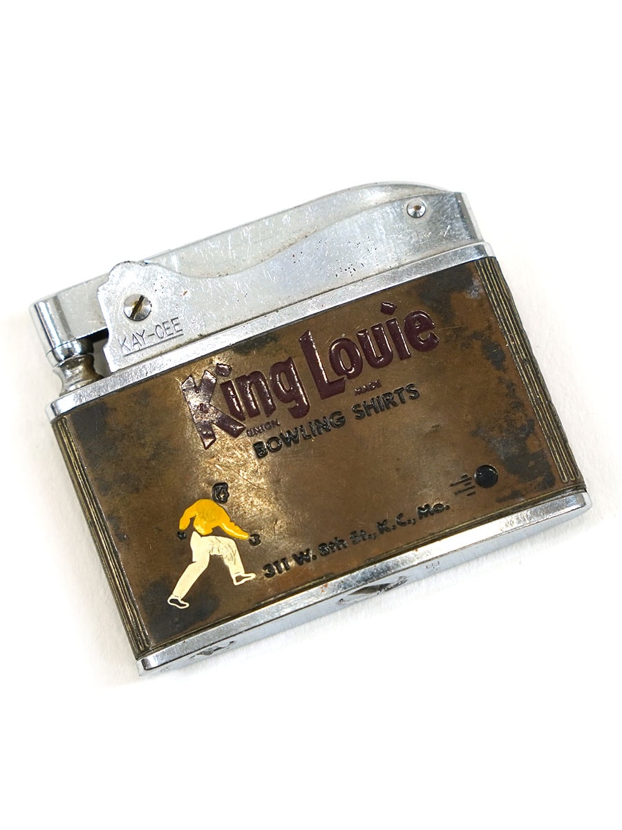 50's～ King Louie ''ABSENTEE BOWLER MARK TABLE'' オイルライター JAPAN製