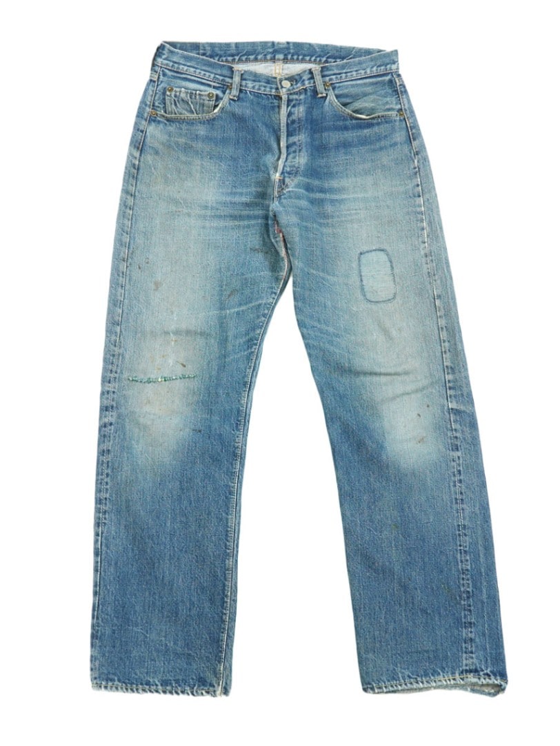 60's Levi's 501 BIG-E ウエストシングル デニムパンツ 薄ヒゲ 渋雰囲気 実寸(34ｘ31位)