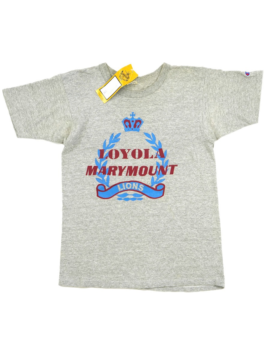 80's トリコタグ チャンピオン ''LOYOLA MARYMOUNT'' 霜降りTシャツ 表記(M) DEAD