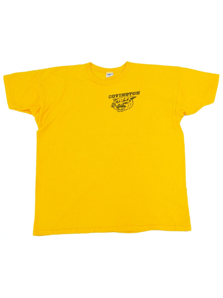 70's バータグ チャンピオン ''COVINGTON'' 染み込み 100%コットンT