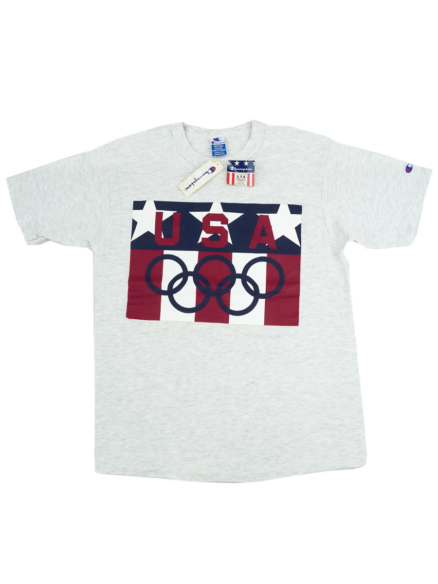 90's チャンピオン ''U.S. OLYMPIC TEAM'' Tシャツ 表記(M) USA製 DEAD ②