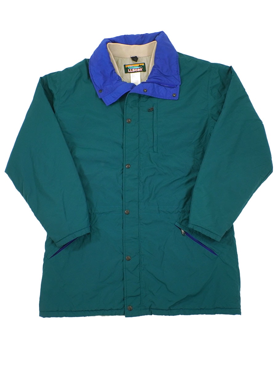 90's L.L.BEAN 中綿入り フルジップ ナイロンジャケット グリーン 表記