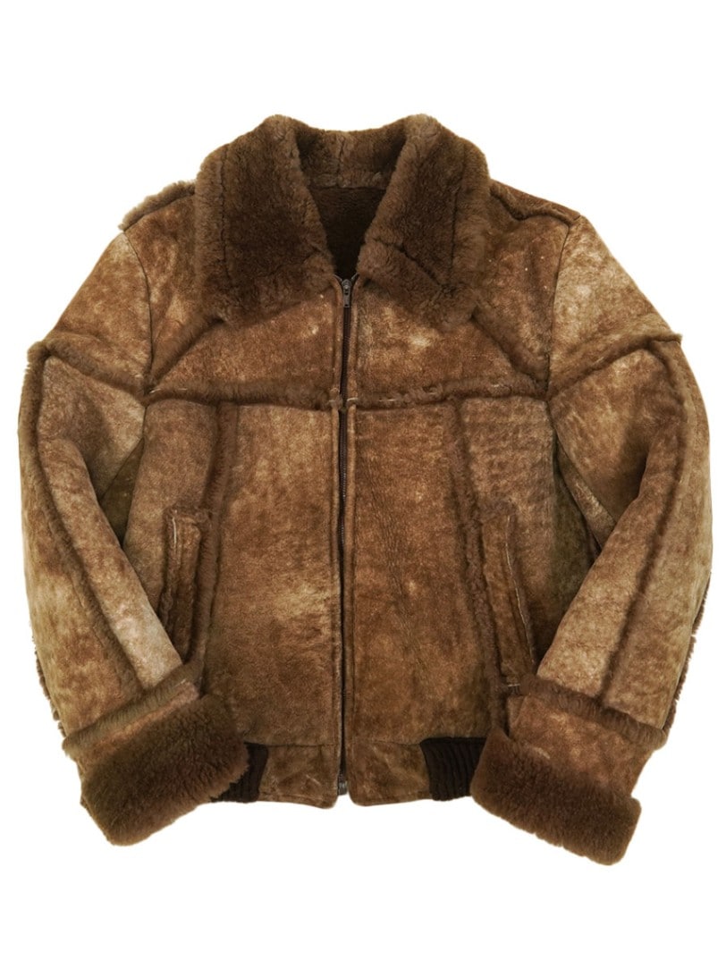 70's timothy william フルジップ ムートンジャケット ブラウン 表記