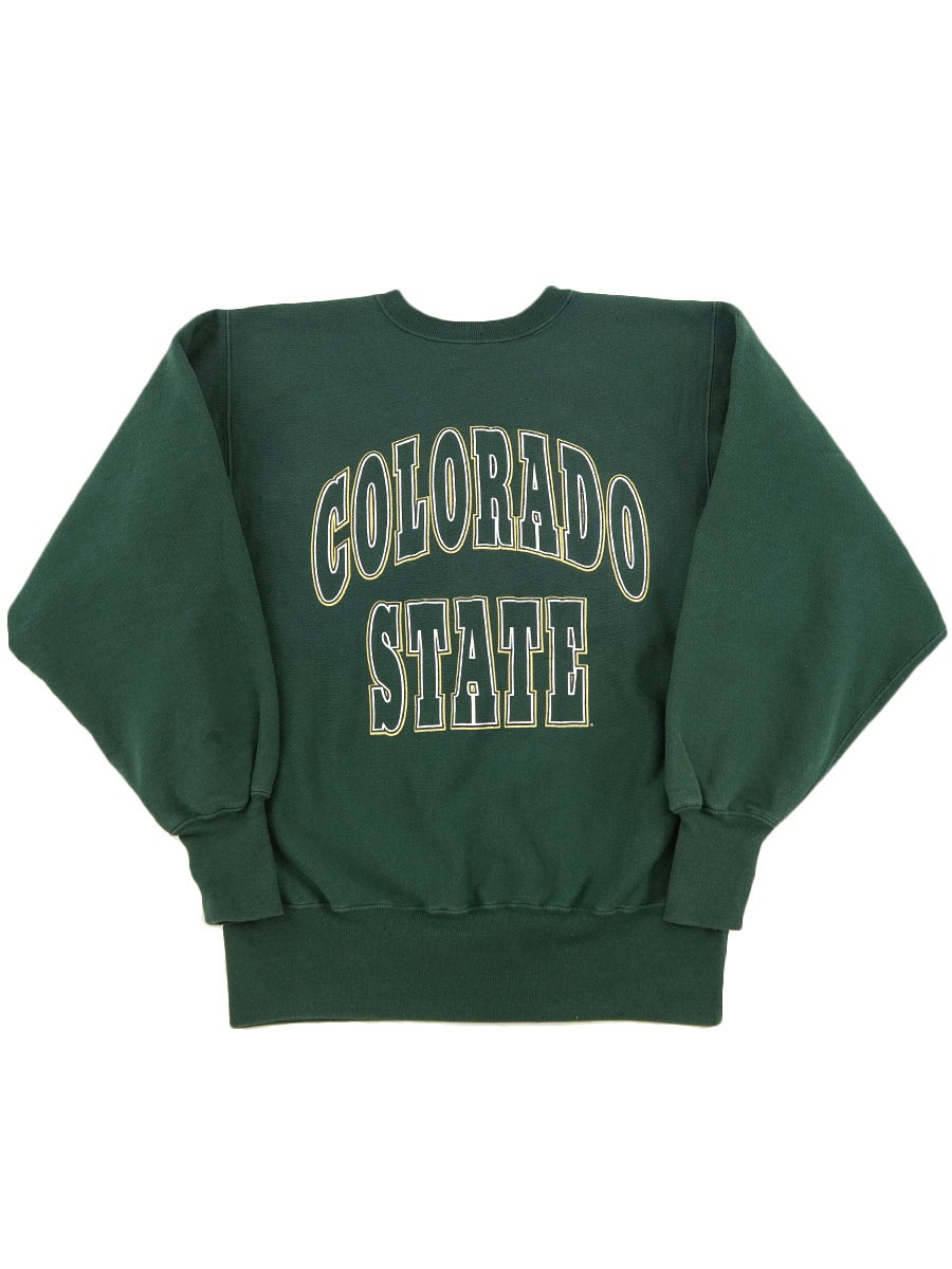 90's 刺繍タグ チャンピオンRW ''COLORADO STATE'' グリーン 表記(L) USA製