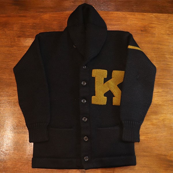 1930s SHAWL CARDIGAN , BLACK , Size S-M